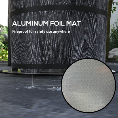 Smokeless Fire Pit, Portable Camping Bonfire Stove with Mat for Backyard Patio Picnic, Magnesium Oxide, Black