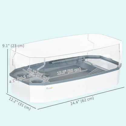 Turtle Tank Kit, Turtle Aquarium with Basking Platform, Water Pump, Filter Layer Design, Reptile Habitat