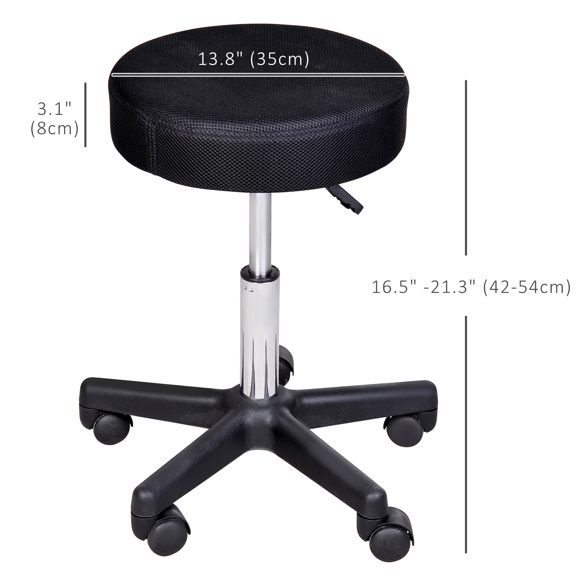 Adjustable Hydraulic Swivel Massage Salon Stool Facial Spa Tattoo Saddle Chair with 3 Changeable Seat Covers, Red/White/Black