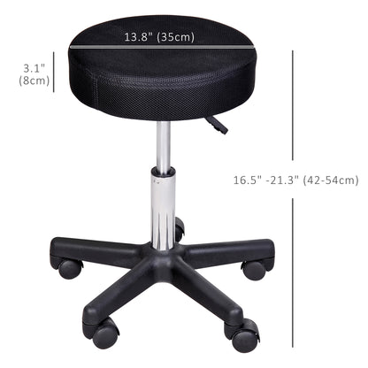 Adjustable Hydraulic Swivel Massage Salon Stool Facial Spa Tattoo Saddle Chair with 3 Changeable Seat Covers, Red/White/Black