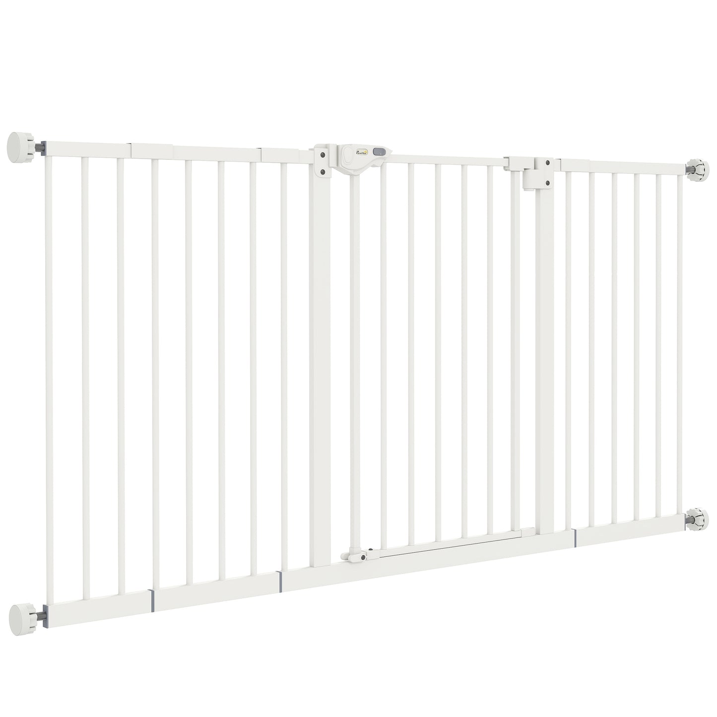 30 Inch Tall Pet Gate with Door Dog Gate and Barrier Indoor for Stairs Includes 7", 8", 12" Extensions Kit