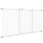 30 Inch Tall Pet Gate with Door Dog Gate and Barrier Indoor for Stairs Includes 7", 8", 12" Extensions Kit