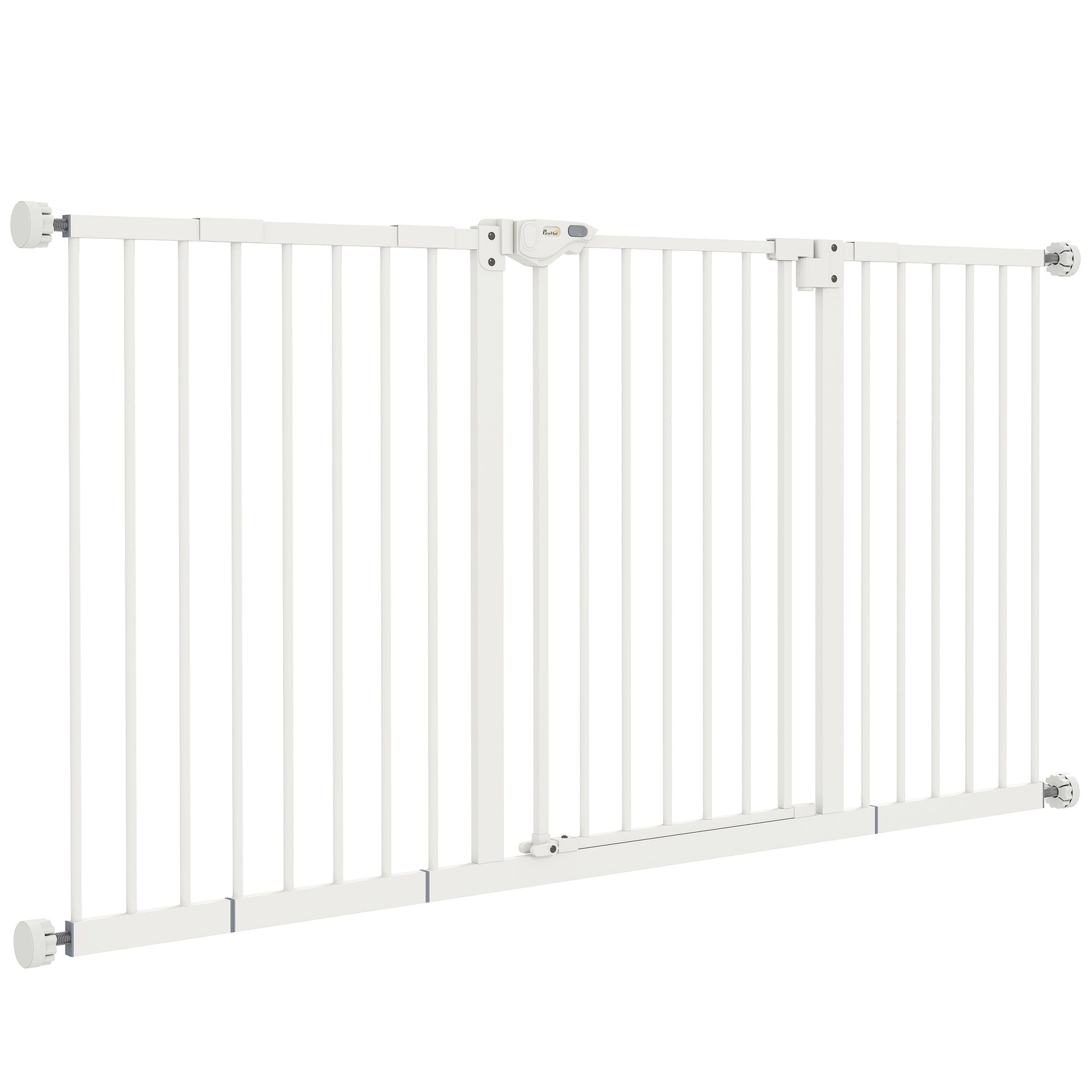 30 Inch Tall Pet Gate with Door Dog Gate and Barrier Indoor for Stairs Includes 7", 8", 12" Extensions Kit