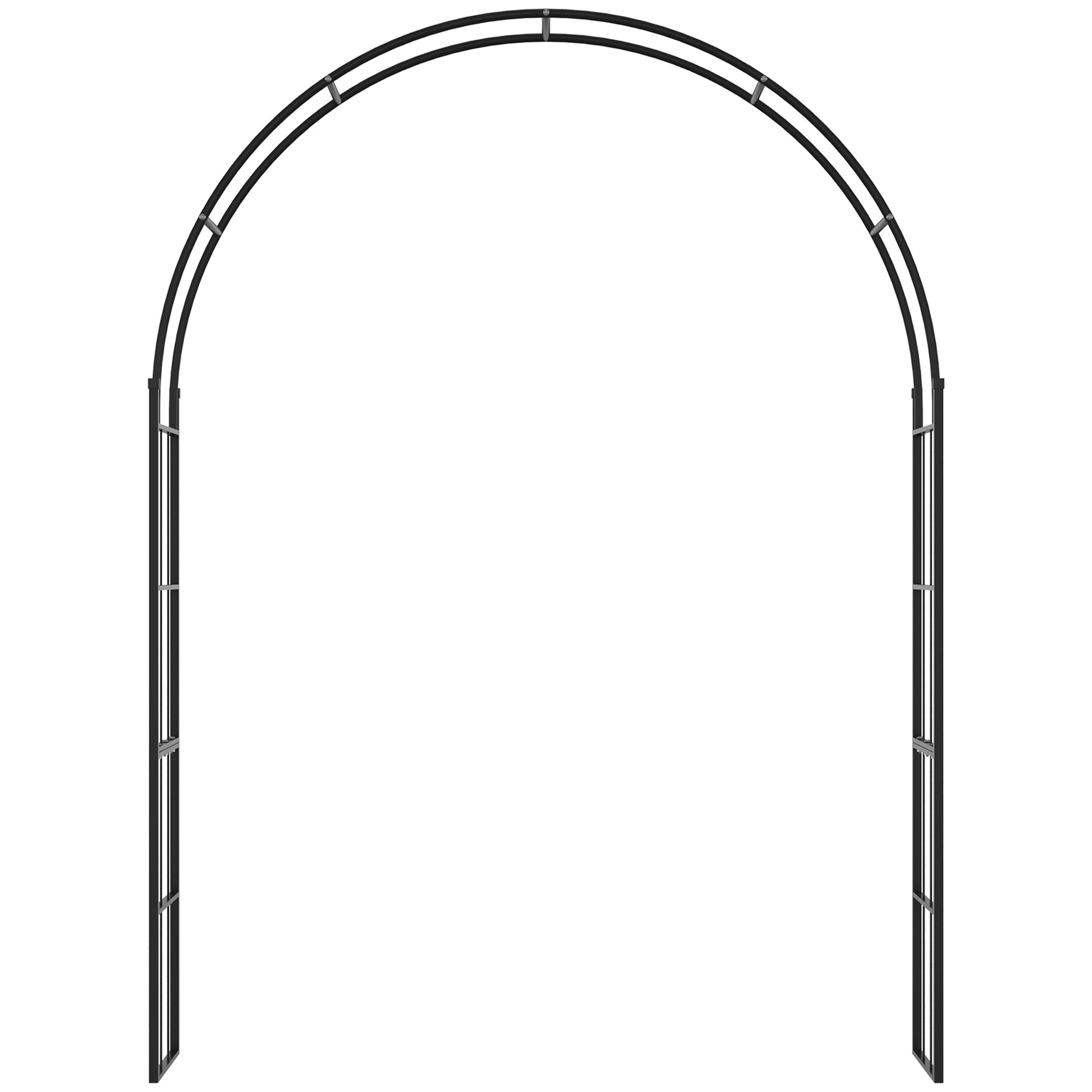 7FT Garden Arch Trellis, Outdoor Wedding Arbor for Ceremony for Climbing Roses, Vines and Plants