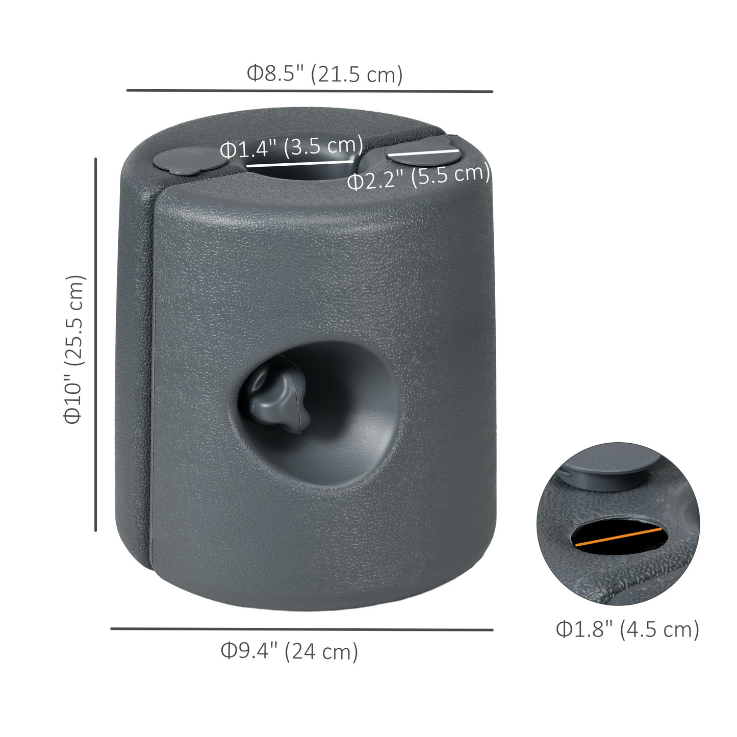 HDPE Tent Weights Set of 4, Canopy Weights, Filled with Water or Sand, 106 LBS, Light Grey