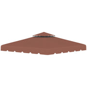 10' x 10' Gazebo Replacement Canopy, Gazebo Top Cover with Double Vented Roof for Garden Patio Outdoor TOP ONLY, Coffee