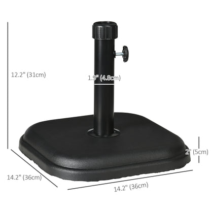 Patio Umbrella Base, 24 lb Heavy Duty Concrete Umbrella Stand, Market Table Umbrella Base Holder for Outdoor, Black