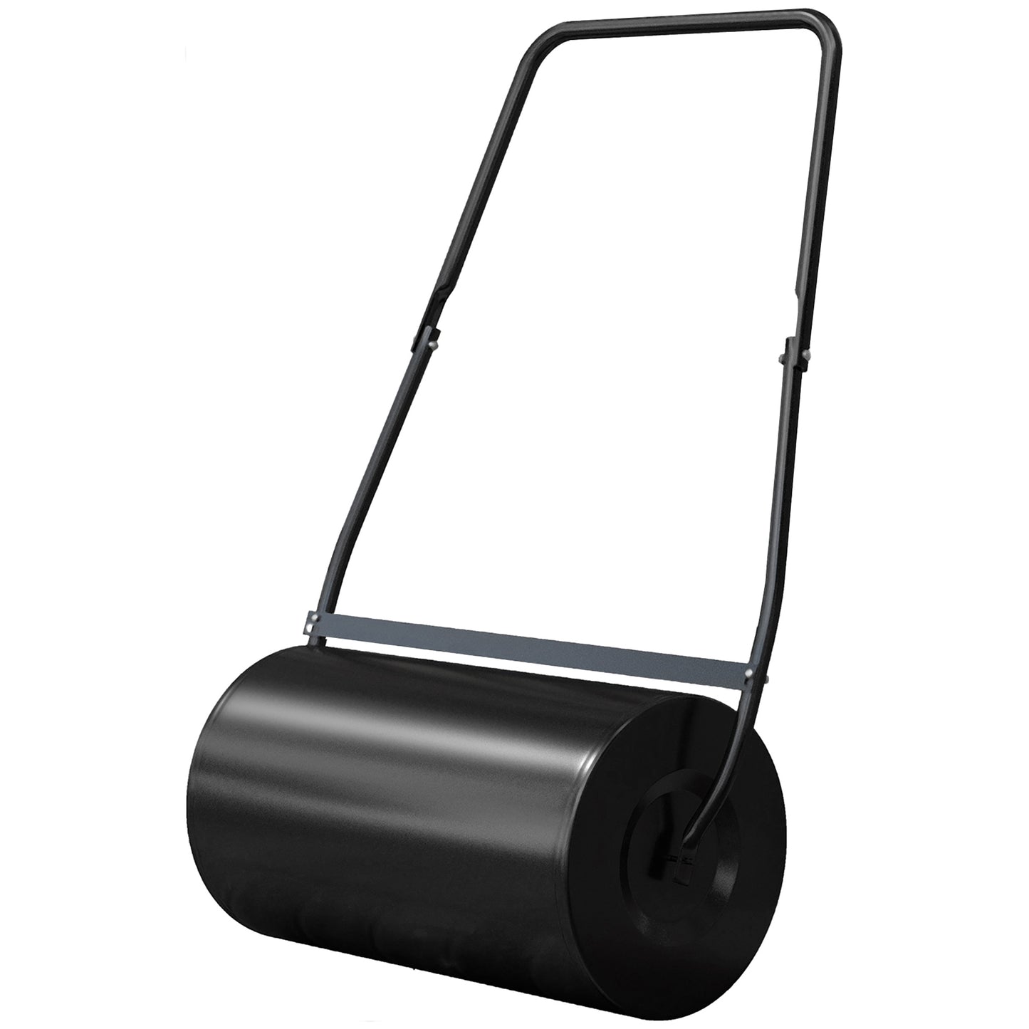 22" Push/Tow Behind Lawn Roller, Heavy Duty Sod Drum Roller Filled with 12 Gal Water/Sand, Grass Flattener for Yard, Patio, Park, Black