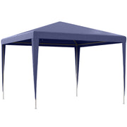 10x10ft Party Tent Portable Gazebo, Folding Garden Canopy Event Shelter Outdoor Sunshade Dark Blue