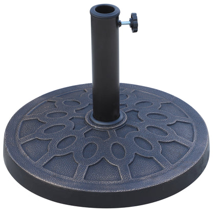Resin Round Patio Umbrella Stand Base Coated Pole Market Garden Umbrella Holder Parasol Holder Bronze