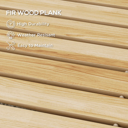 47" Wooden Garden Pathway, Outdoor Roll Out Straight Walkway, Garden Boardwalk for Wedding, Party, Natural Wood Finish