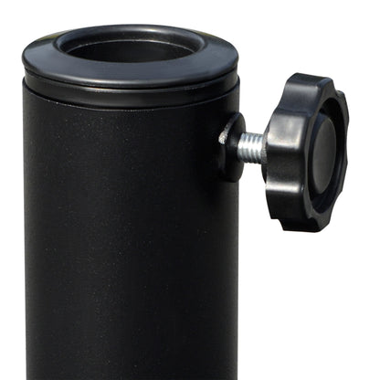 Round Umbrella Base Φ19.1", 31.5 lbs Resin Stand with Decorative Design for Poles 1.5"/1.9", Bronze