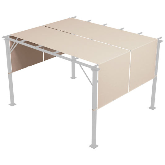 2 Pcs UV Protection Pergola Replacement Canopy, Pergola Shade Cover, Easy to Install, for 10' x 10' Pergola, Khaki