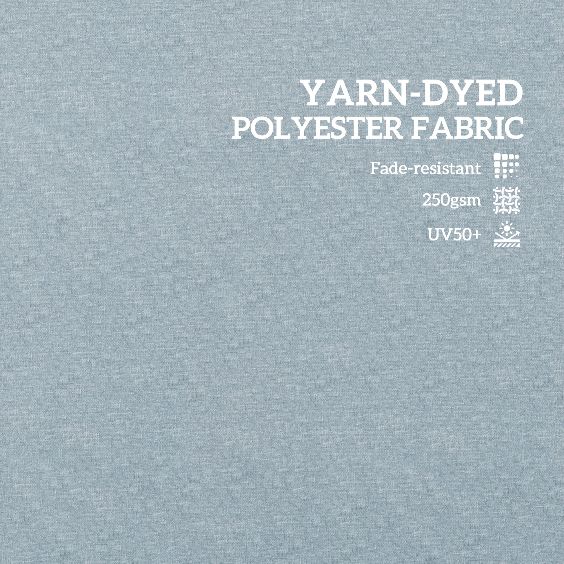 Outdoor Cushions Set of 2 for Dining Chairs, Seat Cushions with Back, Fade-Resistant Yarn-Dyed Polyester, Light Grey