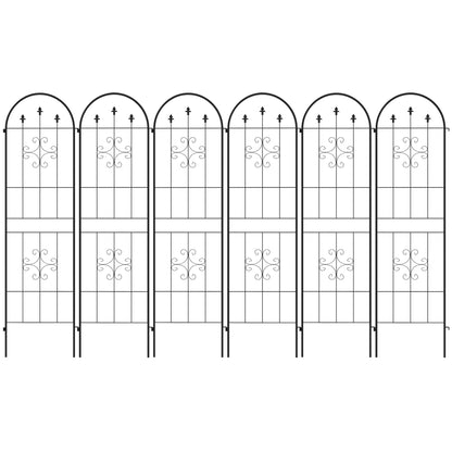 Metal Trellis Set of 6, Garden Trellis for Climbing Plants Support Frames, Arrow Design