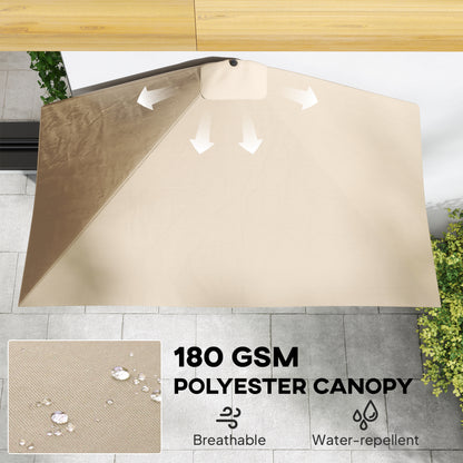 8ft Half Round Umbrella Outdoor Balcony Parasol Patio Garden Outdoor Window Sun Shade w/ 5 Ribs
