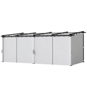10' x 20' Metal Retractable Pergola Canopy with Sidewalls, Outdoor Gazebo UPF30+ Sun Shade Shelter for Garden, Deck