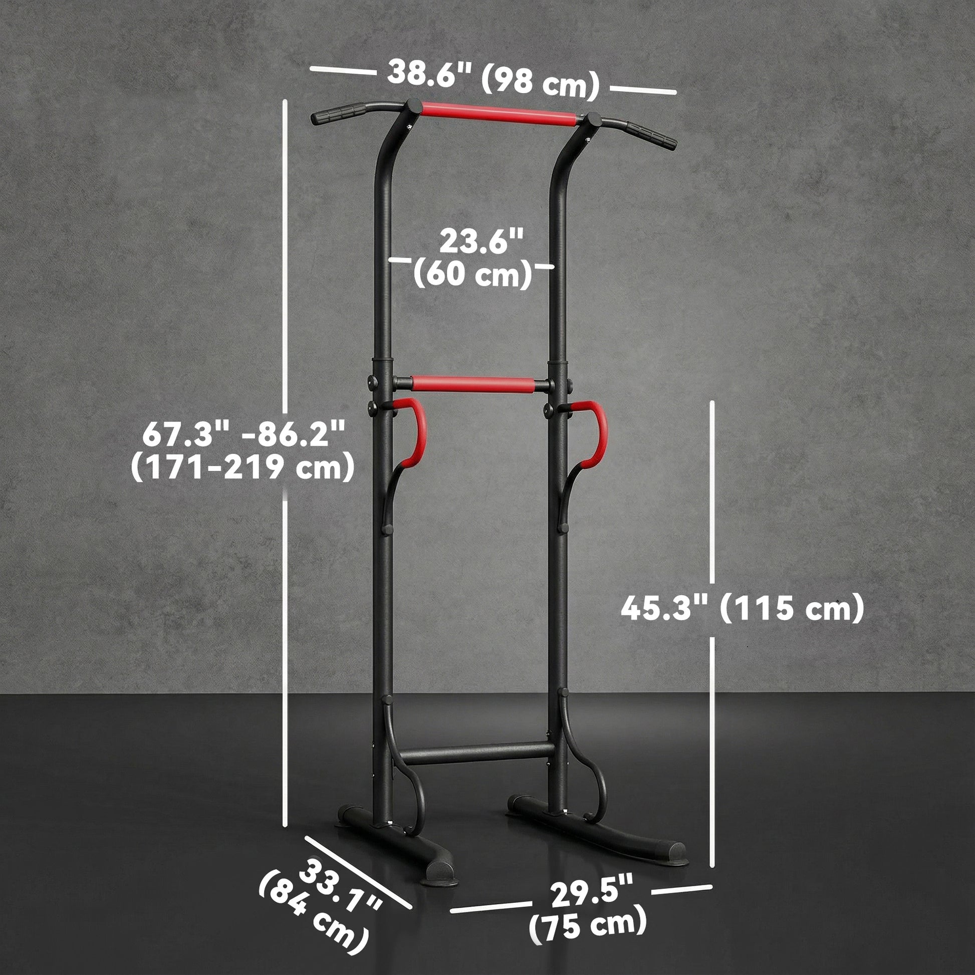Soozier Power Tower, Pull Up Bar, Dip Station for Home Office Gym Multi-Function Workout Equipment