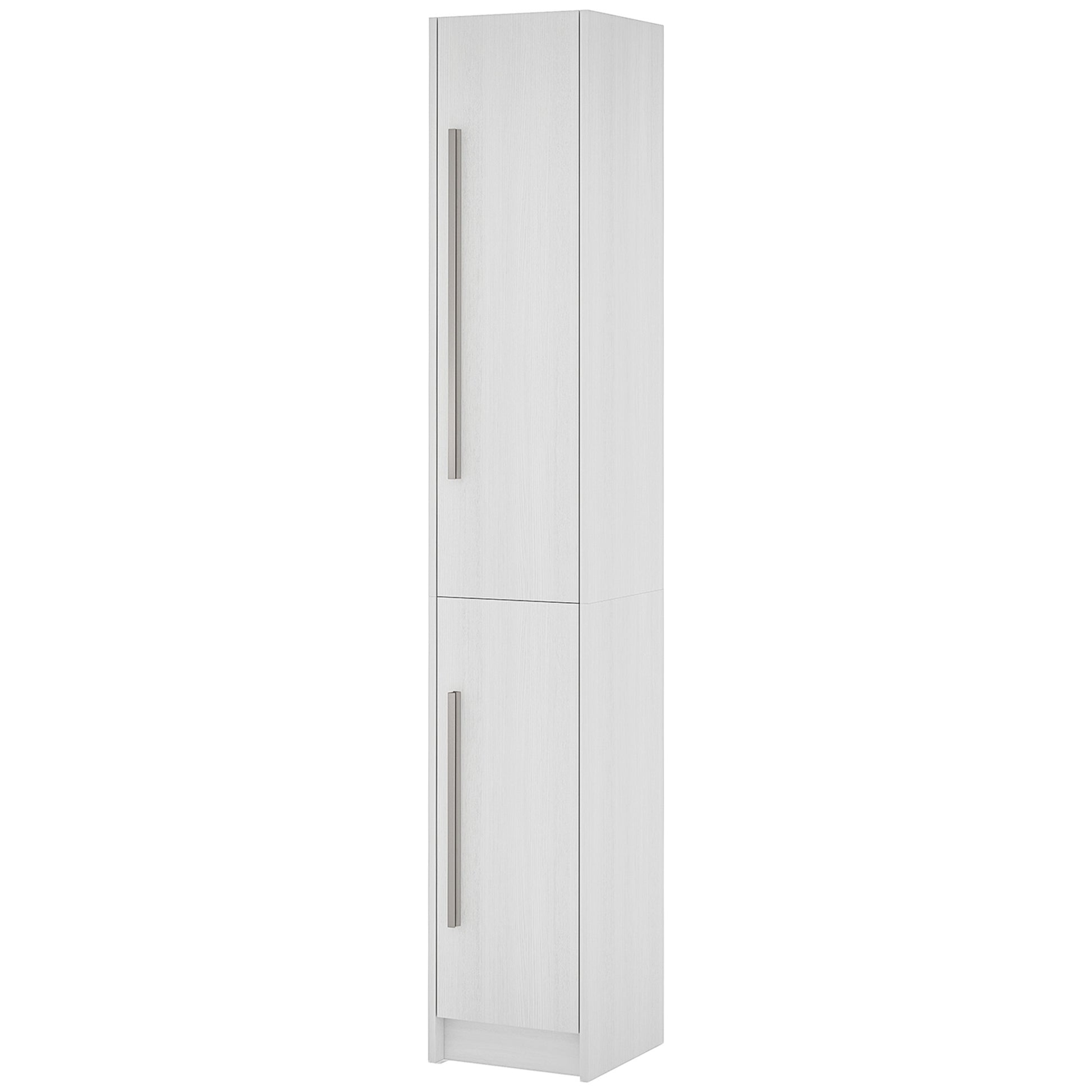 Freestanding Tall Bathroom Storage Cabinet with Adjustable Shelves, Bathroom Organizer, White Wood Grain