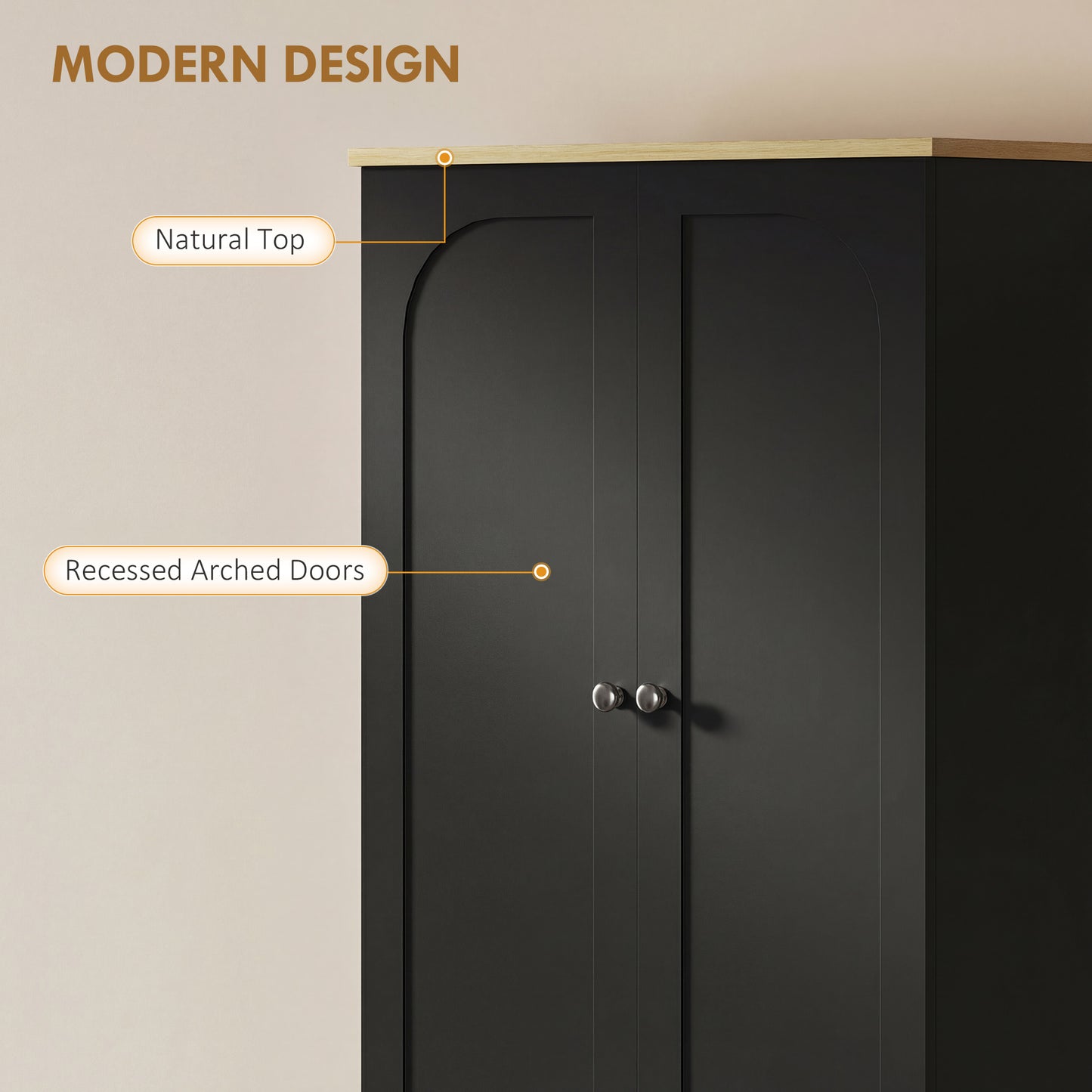 72" Tall Pantry Cabinet, Kitchen Pantry Cabinet with Adjustable Shelves, Storage Cabinet with 4 Doors, Black