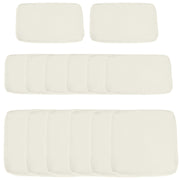 Outdoor 14pc Patio Rattan Sofa Set Cushion Polyester Cover Replacement Set - No Cushion Included, Cream White