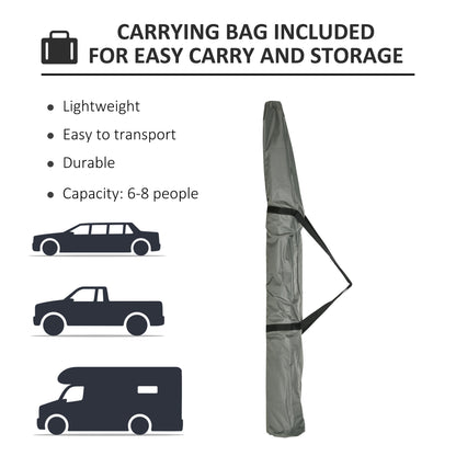 12' x 12' Hexagon Automatic Pop Up Screen Tents Camping Shelter Picnic Canopy with Mesh Sidewalls and Carry Bag, Grey