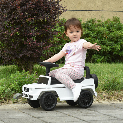 Aosom Compatible Baby Toddler Push Car Foot-to-Floor Ride-On Wheel Mercedes-Benz G350 Licensed White
