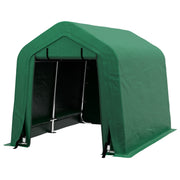 8' x 6' Carport with Sidewalls and Roll-up Door, Outdoor Storage Shelter for Motorcycle and Car, Green