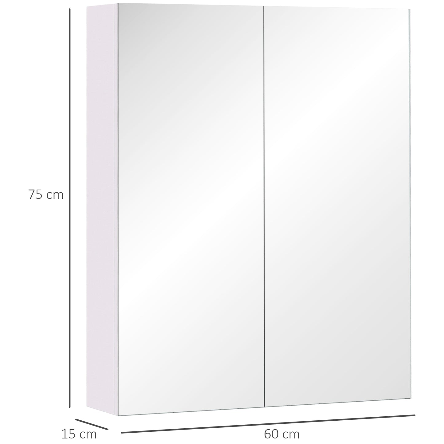 Wall Mount Medicine Cabinet with Mirror, Bathroom Mirror Cabinet Storage Organizer with Adjustable Shelf, Double Door Cupboard, Soft Closing, 23.5" x 29.5", Light Lilac