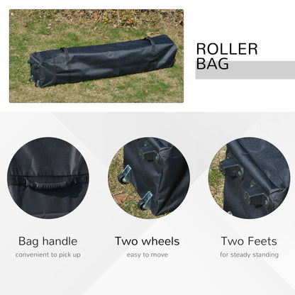 10' x 10' Pop Up Canopy Tent with Airy Top Vents and Wheeled Carry Bag for Outdoor, Garden, Patio, Black