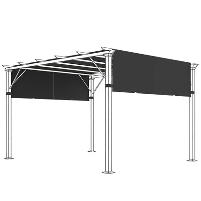 2 Pcs UV Protection Pergola Replacement Canopy, Pergola Shade Cover, Easy to Install, for 10' x 10' Pergola, Black