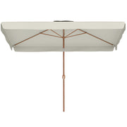 Patio Umbrella 118.1" x 78.7" Outdoor Parasol UV50+ Protection in White