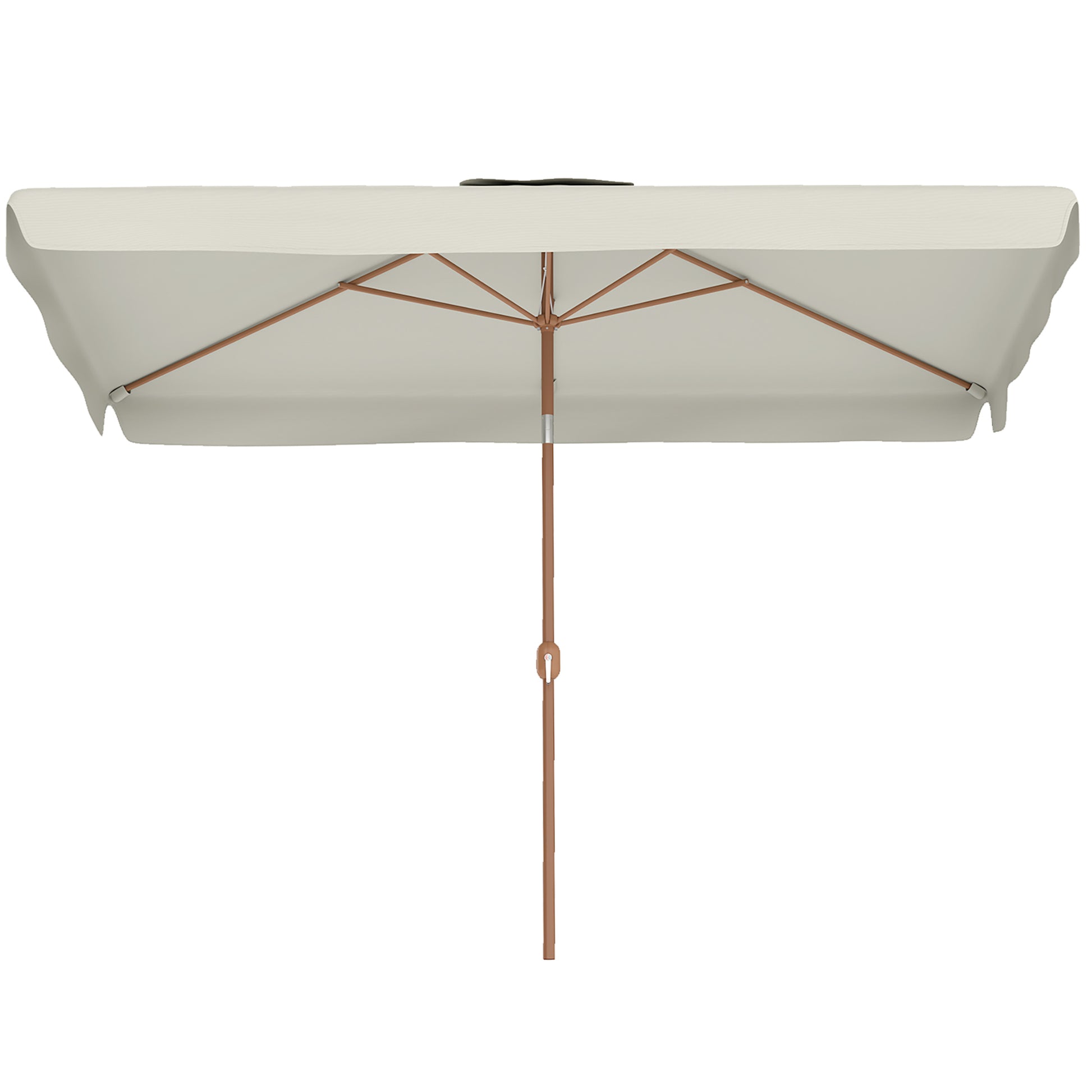Patio Umbrella 118.1" x 78.7" Outdoor Parasol UV50+ Protection in White
