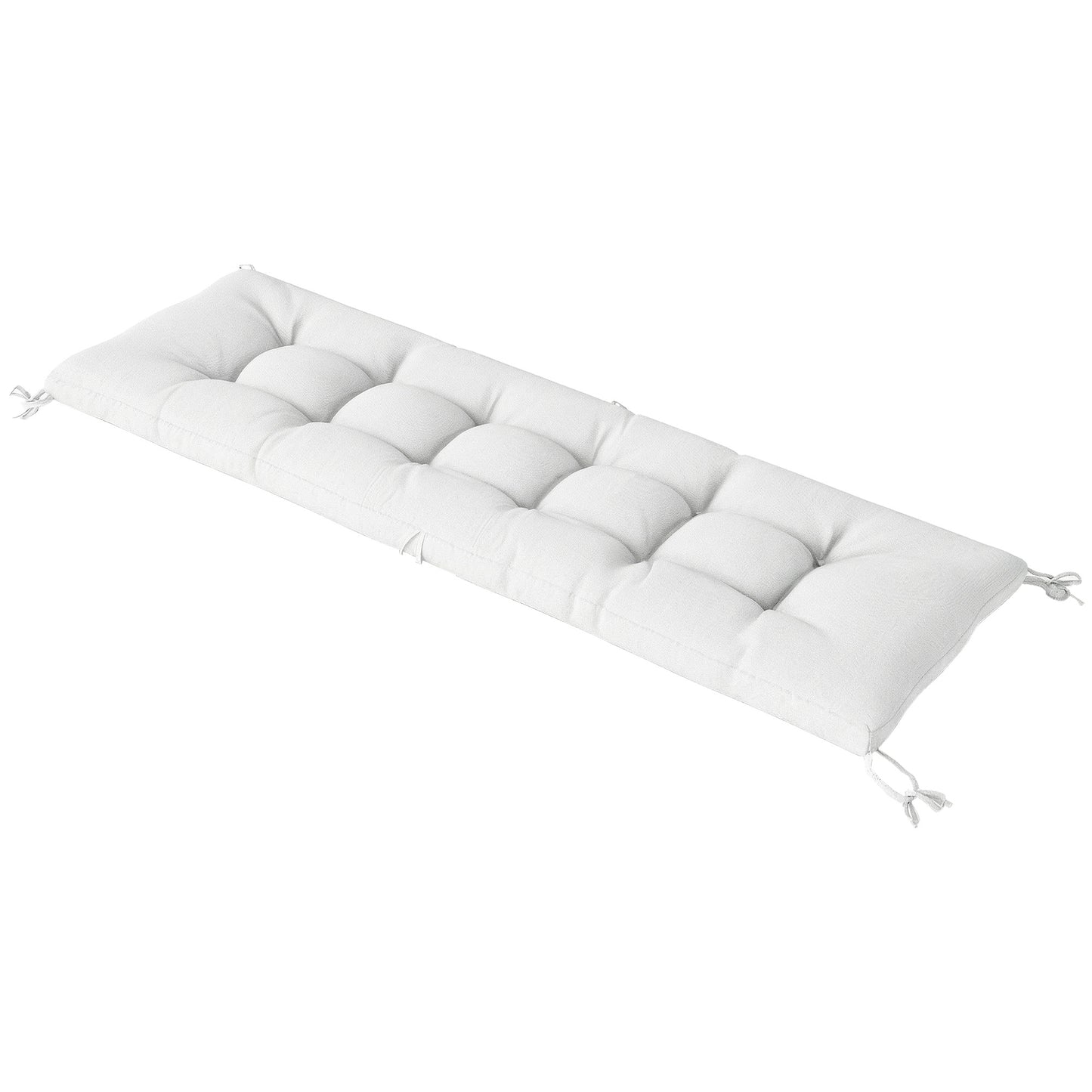 Patio Lounge Chair Cushion, UV50+ Chaise Lounge Chair Cushion with Securing Straps for Patio, 78 x 25.6 inch, Cream White
