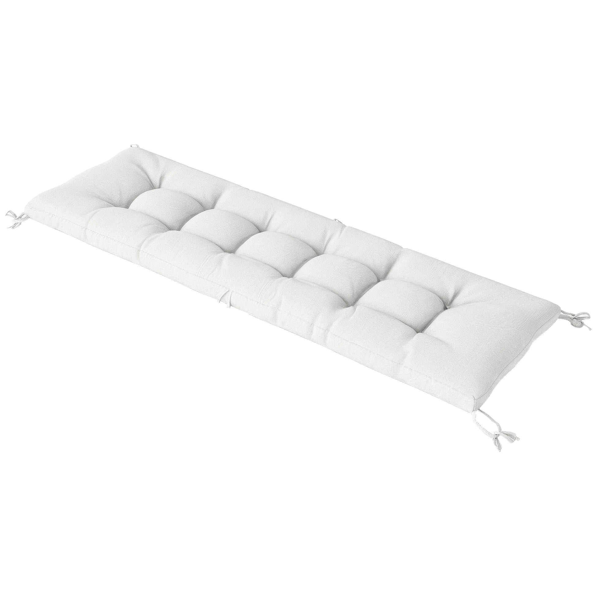 Patio Lounge Chair Cushion, UV50+ Chaise Lounge Chair Cushion with Securing Straps for Patio, 78 x 25.6 inch, Cream White