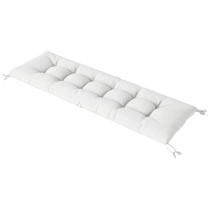 Patio Lounge Chair Cushion, UV50+ Chaise Lounge Chair Cushion with Securing Straps for Patio, 78 x 25.6 inch, Cream White