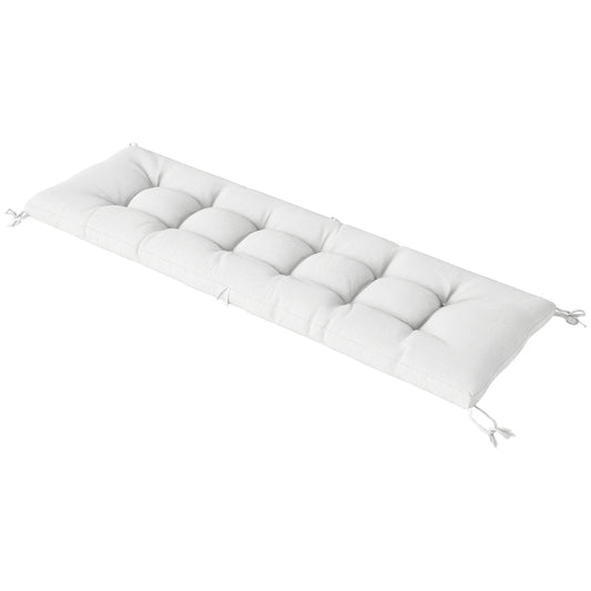 Patio Lounge Chair Cushion, UV50+ Chaise Lounge Chair Cushion with Securing Straps for Patio, 78 x 25.6 inch, Cream White