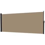 13' x 5' Retractable Side Awning, Outdoor Privacy Screen for Garden, Hot Tub, Balcony, Terrace, Pool, Khaki