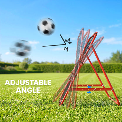 Volleyball Rebounder Net Football Training Aid Kickback Target Play Red