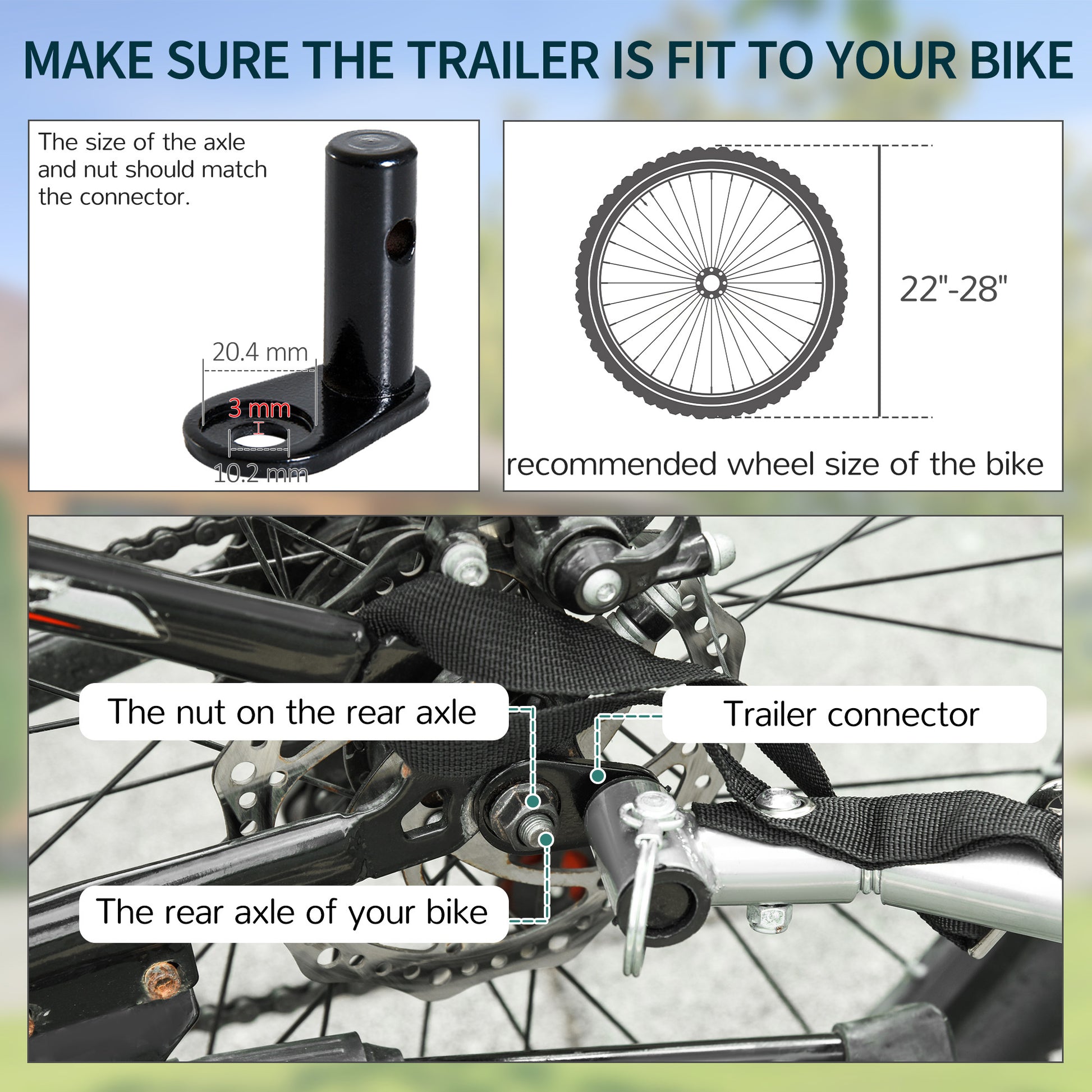 Aosom Bicycle Trailer Bike Cargo Trailer Garden Utility Cart Tool Carrier with Removable Cover, Red