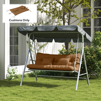 4-Piece Back and Seat Cushion Pillows Replacement and Pillows, Patio Chair Cushions Set with Ties, Tan