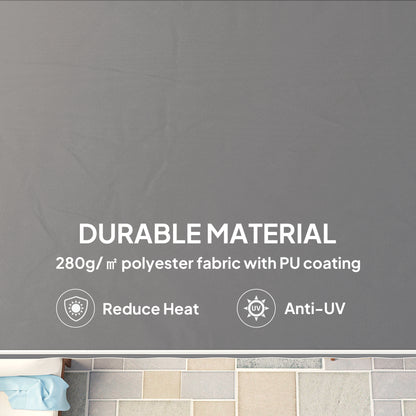 8' x 7' Retractable Awning, Patio Awnings, Sunshade Shelter with 280 g/m² UV & Water-Resistant Fabric, Dark Grey