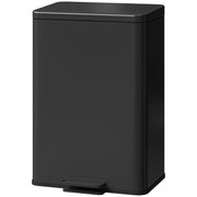 5.3 Gallon/20 L Garbage Bin with Soft Close Lid, Trash Can with Removable Inner Bucket for Kitchen, Office, Matte Black