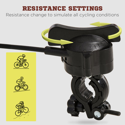Soozier Bike Trainer Magnetic Bicycle Stand Indoor Exerciser w/ Quick Release Skewer, 5 Levels Resistance, Red