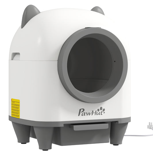 Automatic Cat Litter Box with App Control, Odor Isolation, Safety Protection, Anti-Pinch, 1 Roll Garbage Bag