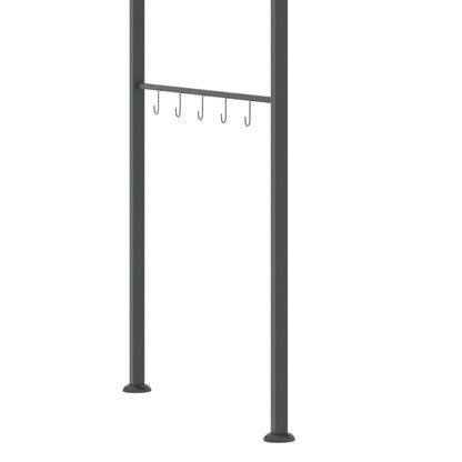 7' x 5' BBQ Grill Gazebo Tent, Garden Grill Canopy with Steel Frame and Hooks, Outdoor Sun Shade, Grey