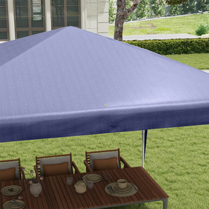 10x10ft Party Tent Portable Gazebo, Folding Garden Canopy Event Shelter Outdoor Sunshade Dark Blue