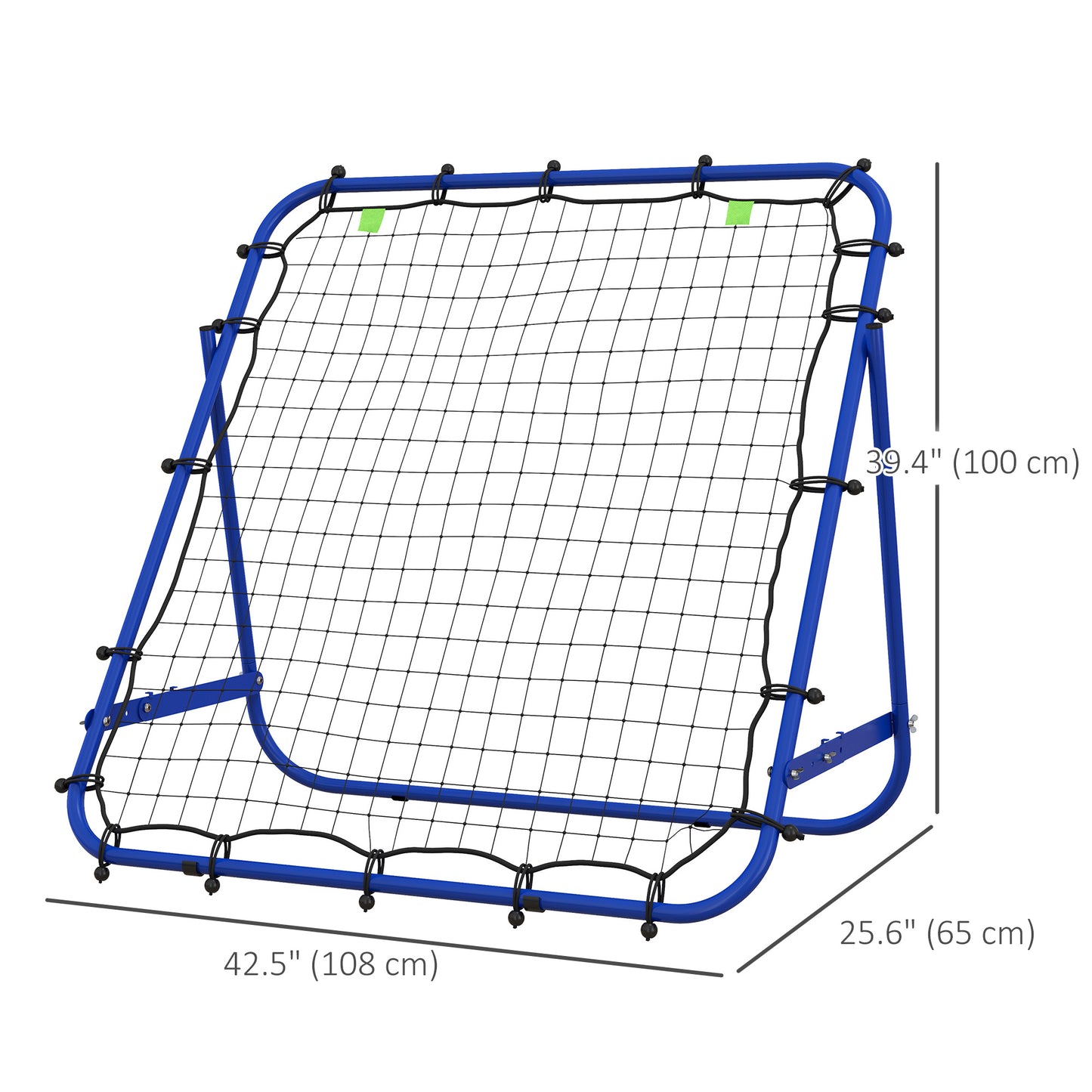 Soozier Volleyball Rebounder Net, Adjustable Soccer Rebounder, Baseball Volleyball Training Equipment Aid, Blue