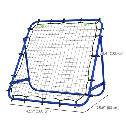 Soozier Volleyball Rebounder Net, Adjustable Soccer Rebounder, Baseball Volleyball Training Equipment Aid, Blue