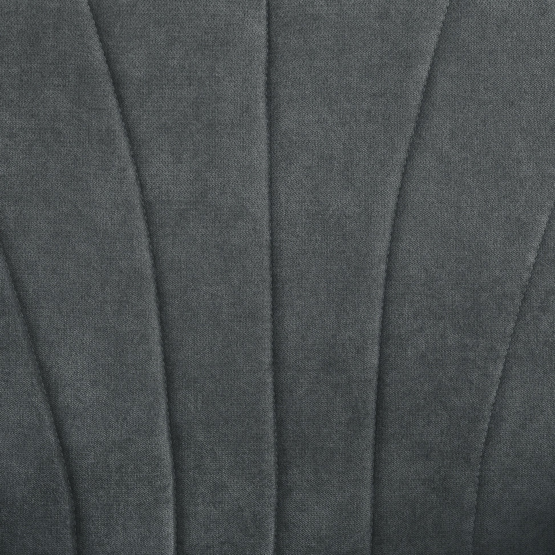 Fabric Armchair, Modern Accent Chair with Wood Legs for Living Room, Bedroom, Home Office, Dark Grey